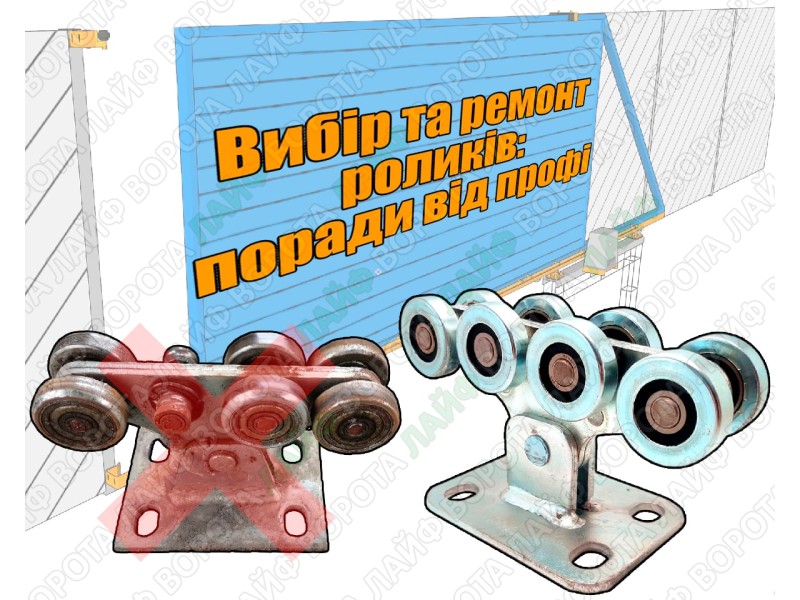 Как подобрать и отремонтировать ролики для откатных ворот консольного типа