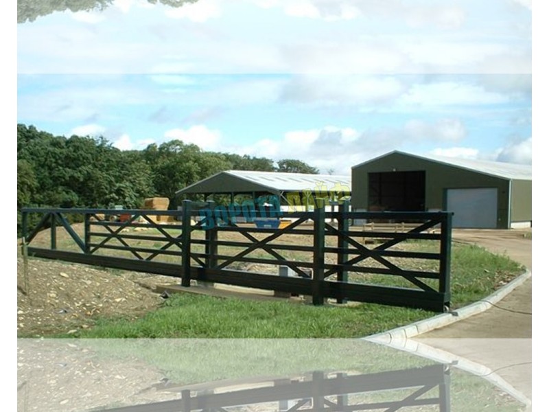 Откатные ворота для сельскохозяйственного предприятия