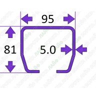 1100. Напрямна балка 95×81×5.0 (МЕТР)