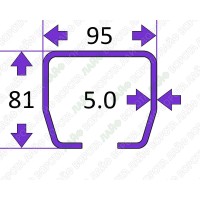 1100. Напрямна балка 95×81×5.0 (МЕТР)