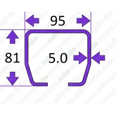 1100. Направляющая балка 95×81×5.0 (МЕТР)