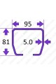 1100. Направляющая балка 95×81×5.0 (МЕТР)