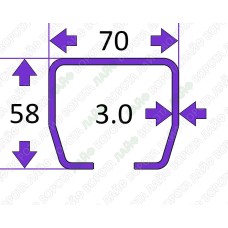 1112. Направляющая балка 70×58×3.0 (МЕТР)