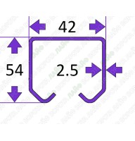 1130. Направляющая СТРИКС C (42×54×2.5 мм ЦИНК)