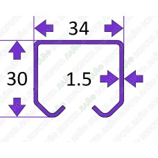 1131. Направляющая СТРИКС М (34×30×1.5 ЦИНК)