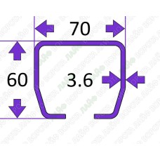 141021. Направляющая балка 70×60×3.6 мм (МЕТР)