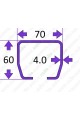 141022. Направляющая балка 70×60×4.0 мм (МЕТР)