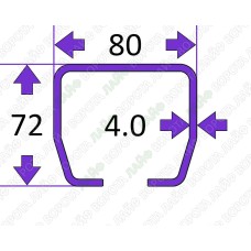 141023. Направляющая балка 80×72×4.0 мм (МЕТР)