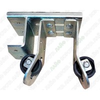 141060. Улавливатель для откатных ворот верхний с роликами и регулировкой по ширине + кронштейн