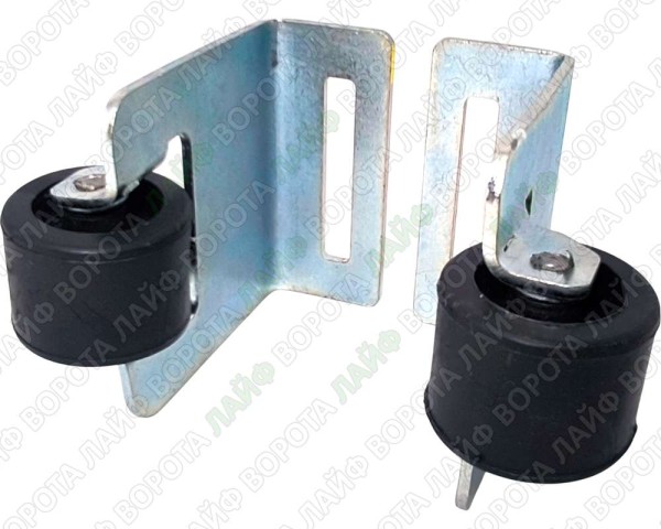 142345. Уловитель для откатных ворот с резиновыми роликами и регулировкой по ширине