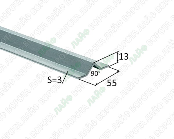 372320. Направляющий V-профиль УГОЛОК (ЦИНК, МЕТР) 