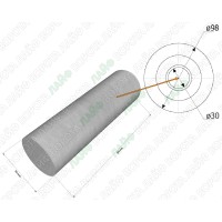 372325. Ось d 30 mm, L 100 mm для ролика d 98 mm
