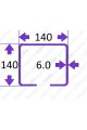 5100. Напрямна балка 140×140 (1400 кг, МЕТР)