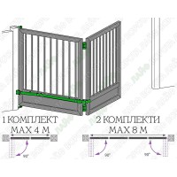 Комплект фурнитуры для распашных складных ворот 4М V2