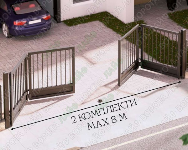 Комплект фурнітури для розпашних складних воріт 4М