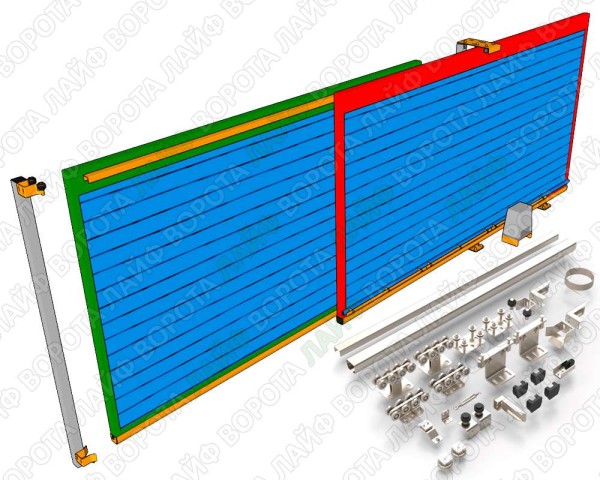 Комплект фурнитуры для телескопических ворот КC-600