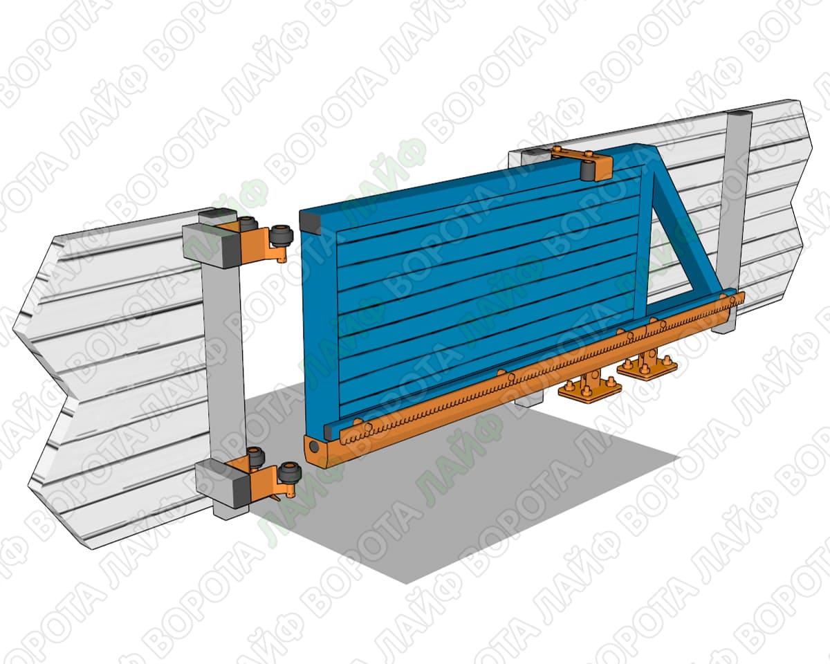 Відкатні консольні ворота комплектуючі купити Україна