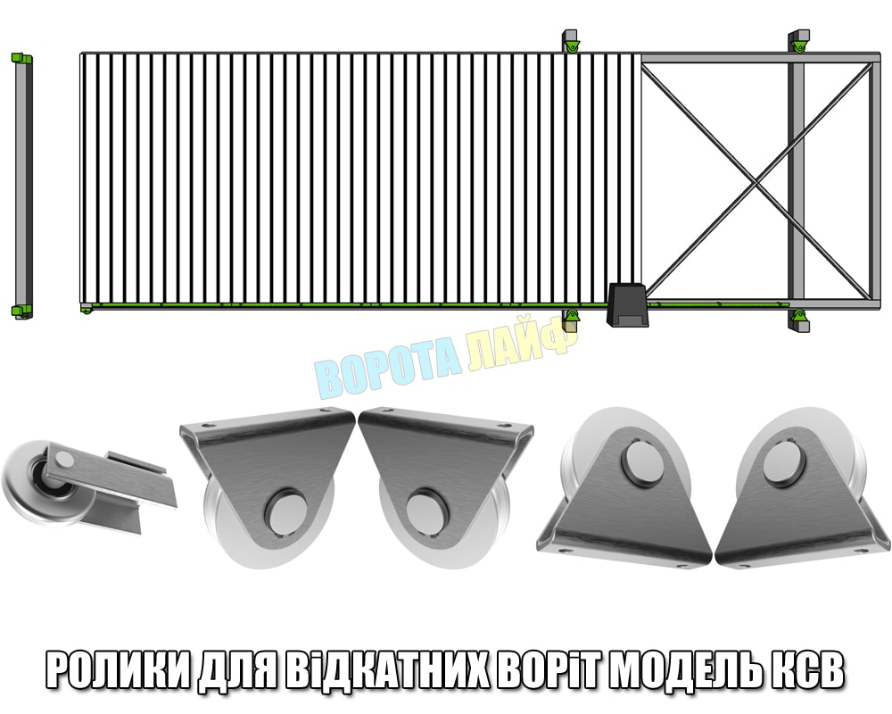 ролики для откатных ворот КСВ