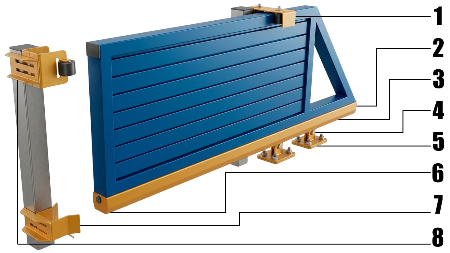 Схема откатных ворот